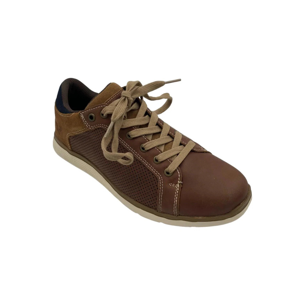 Territory Men's Ramble Casual Leather Sneaker Brown - Medium